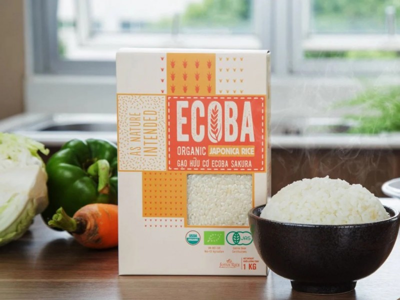 GẠO NHẬT NẤU CHÁO CHO BÉ HỮU CƠ - ECOBA SAKURA